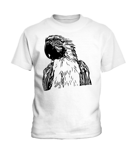 Parrot Portrait Vintage Bird Drawing Kids T-Shirt