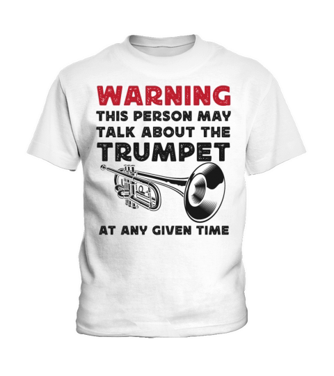 Trumpet Player Vintage Warning Kids T-Shirt