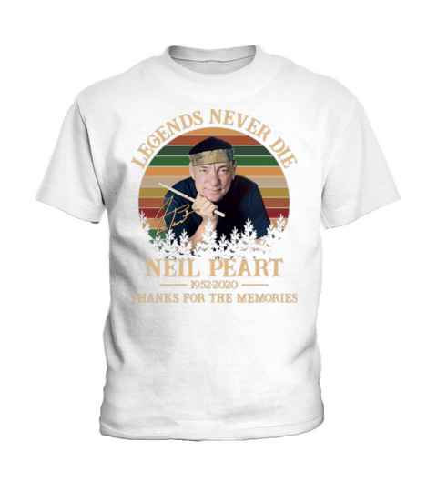 Vintage Neil Peart Legends Never Die 1952 2020 memories signed shirt Kids T-Shirt