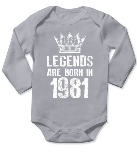 1981 legends born in Long Sleeve Baby One-Piece