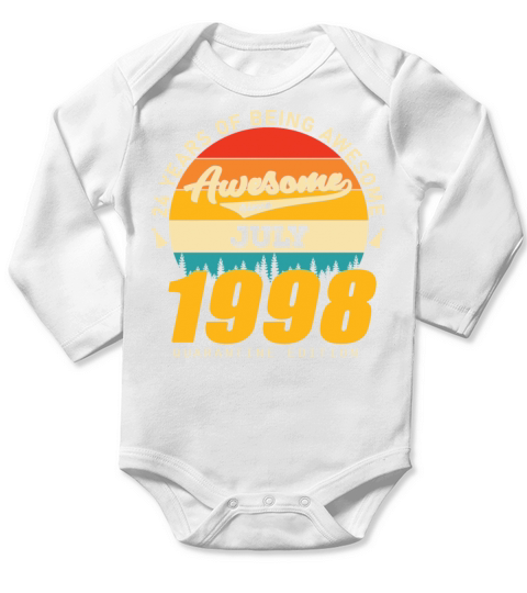 1998 Quarantine Edition July 24th birthday gift Long Sleeve Baby One-Piece
