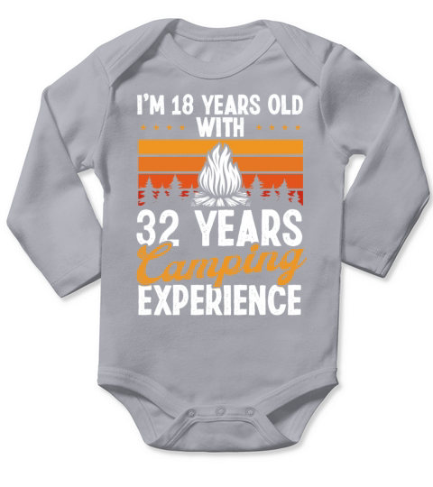 50 Birthday Camping Vintage Mountains 50 Year Old Long Sleeve Baby One-Piece