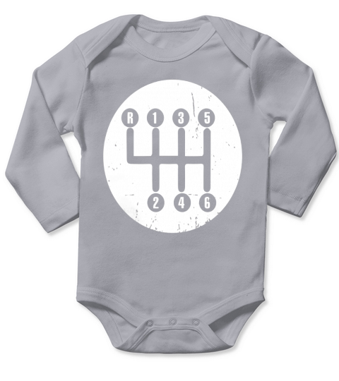 6 Speed Gearshift Tshirt For Car Enthusiast &amp;amp;amp; Mechanics Long Sleeve Baby One-Piece