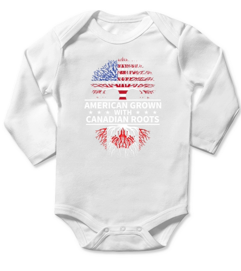 American Grown Canadian Roots shirt Long Sleeve Baby One-Piece