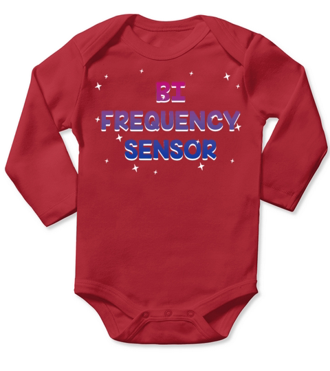 Bi Frequency Sensor Bisexual Pun Bi Pride Joke Long Sleeve Baby One-Piece