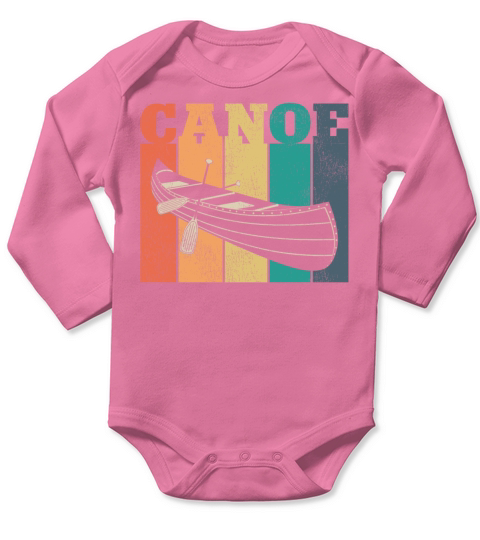 Canoe Canoeing Vintage Retro Canoe Long Sleeve Baby One-Piece