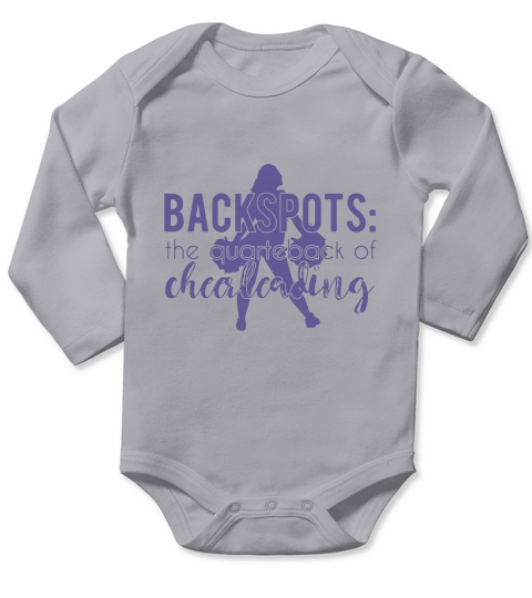 cheerleader backspots the quarterback of cheer Long Sleeve Baby One-Piece