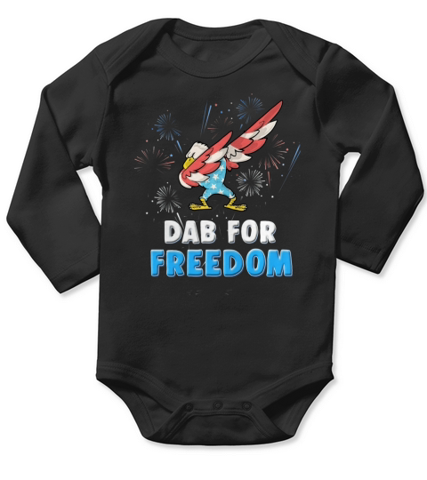 Dab For Freedom - Rabbit Skins Baby Onesie Long Sleeve Baby One-Piece