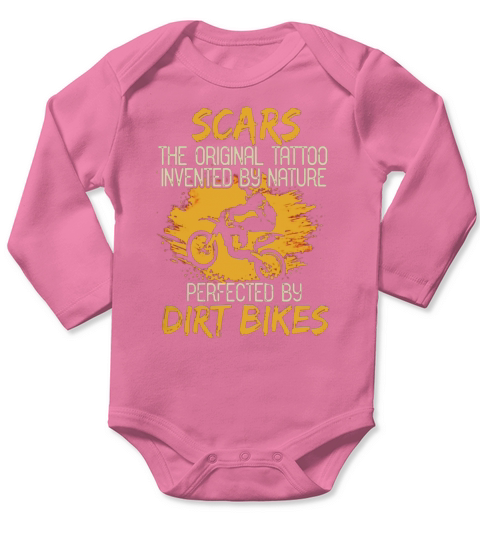 Dirt Bike Shirt Scars The Original Tattoo Motorcycle shirt Long Sleeve Baby One-Piece