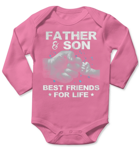 Father Son Best Friends for Life Fist Bump Matching Long Sleeve Baby One-Piece
