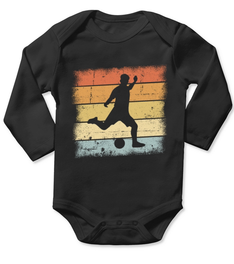 Football Retro Long Sleeve Baby One-Piece
