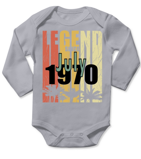gift july 1970 birth month Long Sleeve Baby One-Piece