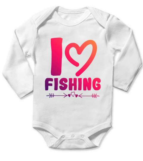 I love fishing Long Sleeve Baby One-Piece