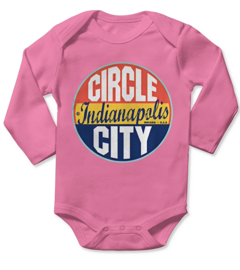 Indianapolis Vintage Label T-Shirt Long Sleeve Baby One-Piece