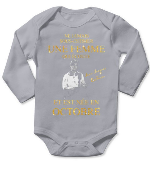Jean Jacques Goldman Une femme est te née en octobre Long Sleeve Baby One-Piece