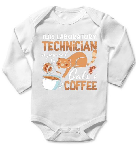 Laboratory Technician Cats Coffee Science Lab Tech Long Sleeve Baby One-Piece
