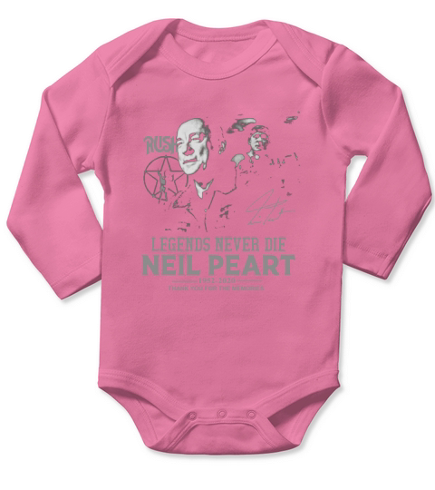 Legends Never Die Neil Peart 1952 2020 Long Sleeve Baby One-Piece