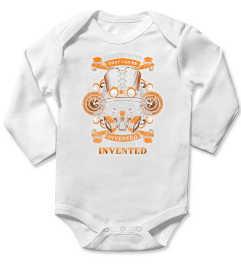 Mechanical Vintage Steam Machine Long Sleeve Baby One-Piece