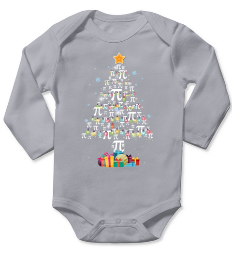 Pi Christmas Tree Math Lovers Funny Gift Long Sleeve Baby One-Piece