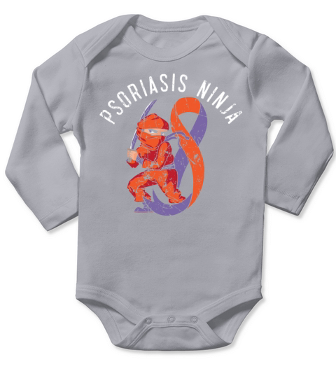 Psoriasis Ninja Skin Disease Psoriasis Awareness Long Sleeve Baby One-Piece