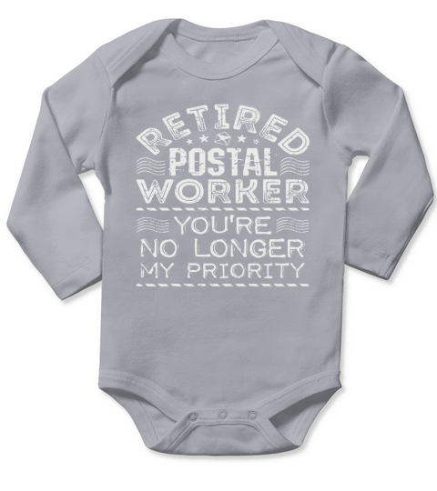 Retired Postal Worker Frontside Long Sleeve Baby One-Piece