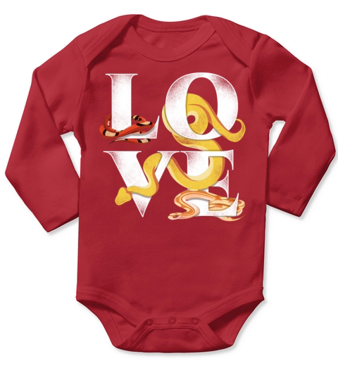 Snake Serpent Vintage Love Long Sleeve Baby One-Piece
