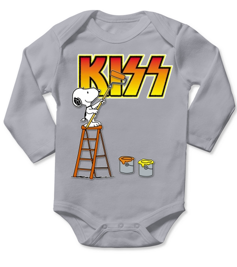 Snoopy paint Kiss Long Sleeve Baby One-Piece