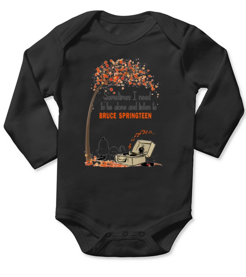 Snoopy Sometimes i need to be alone and listen Bruce Springsteen shirt Long Sleeve Baby One-Piece