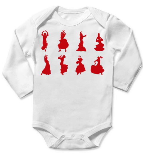 Spain Flamenco Dance Seville Espana Long Sleeve Baby One-Piece
