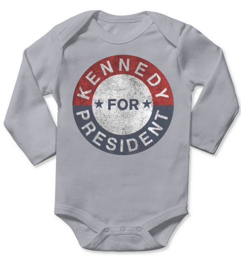 Vintage Jfk Kennedy For President 1960 T Shirt Washed Long Sleeve Baby One-Piece