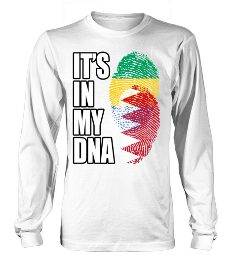 Gambian And Bahraini Mix Heritage DNA Flag Long sleeved Unisex