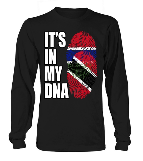 Gambian And Trinidad Tobago Mix Heritage DNA Flag Long sleeved Unisex