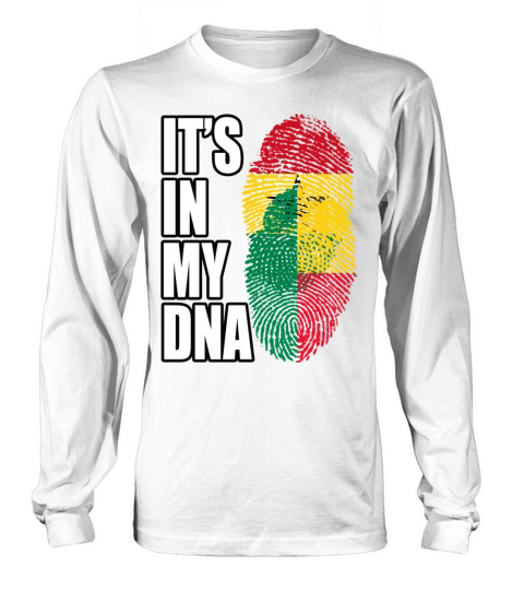 Ghanaian And Benin Mix Heritage DNA Flag Long sleeved Unisex