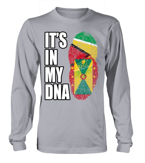 Guyanese And Grenadian Mix Heritage DNA Flag Long sleeved Unisex
