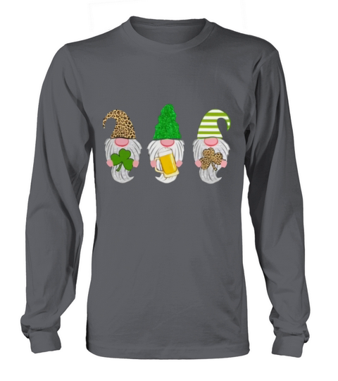 Happy St. Patrick’s day three Gnomes Shamrock beer shirt Long sleeved Unisex
