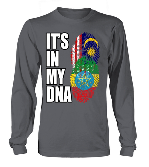 Malaysian And Ethiopian Mix Heritage DNA Flag Long sleeved Unisex