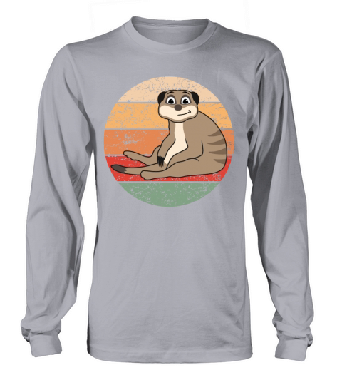 Meerkat Lovers Retro Gift Funny Animals Long sleeved Unisex