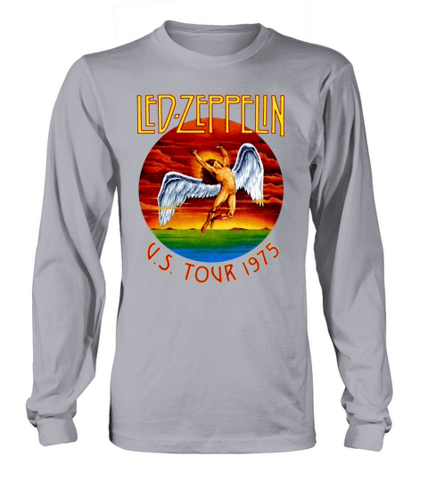 New Fashoin Womens Mens Led Zeppelin US TOUR 1975 Vintage Funny 3D Print Casual Long sleeved Unisex