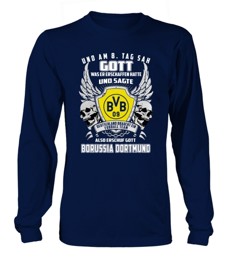 und am 8 tag sah gott also erschuf gott Borussia Dortmund shirt Long sleeved Unisex