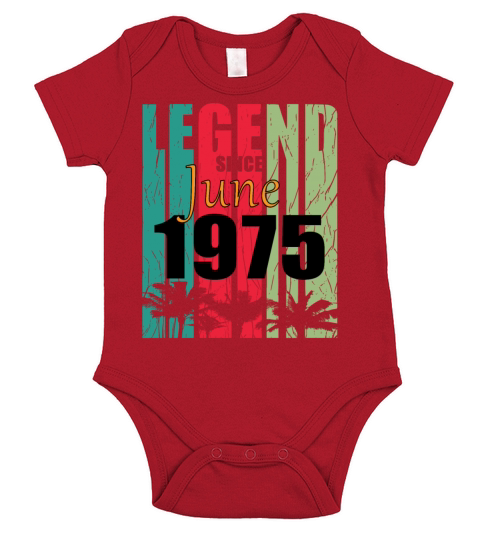 1975 vintage born in June gift Short Sleeve Baby One-Piece