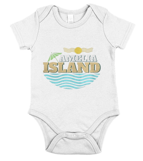 Amelia Island T-Shirt Vintage Summer Tee Short Sleeve Baby One-Piece