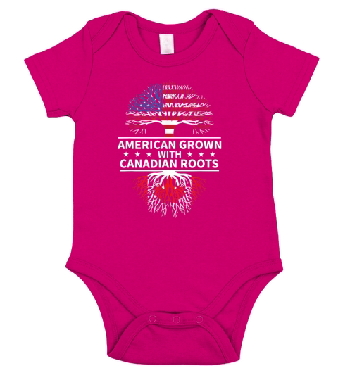 American Grown Canadian Roots shirt Short Sleeve Baby One-Piece