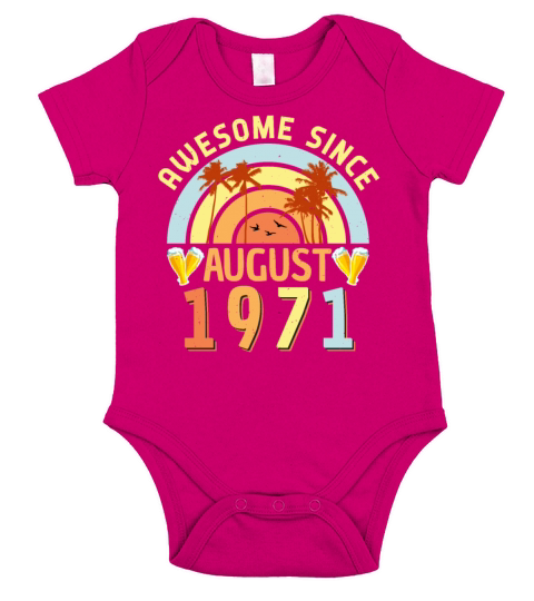 August 1971 Vintage Short Sleeve Baby One-Piece