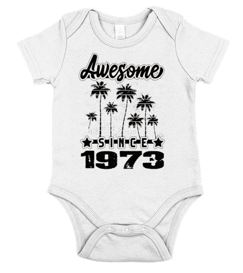 Awesome Since 1973 Short Sleeve Baby One-Piece