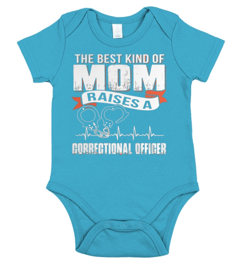 BEST MOM RAISE CORRECTIONAL OFFICER Short Sleeve Baby One-Piece