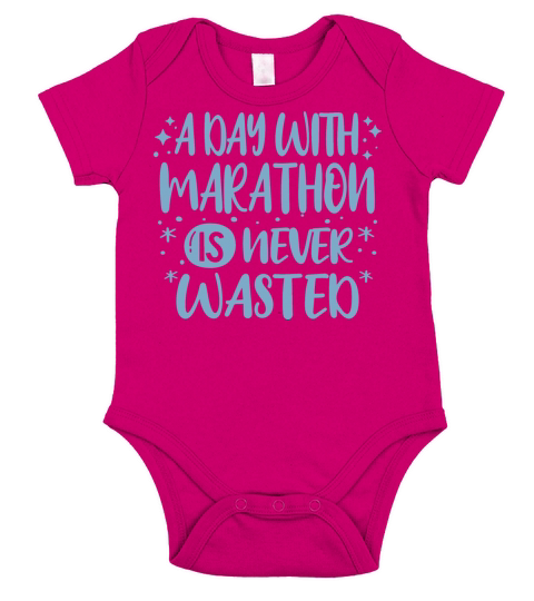 Cool Funny A Day With Marathon Marathoner Winner Short Sleeve Baby One-Piece