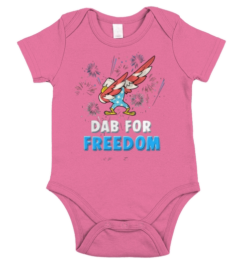 Dab For Freedom - Rabbit Skins Baby Onesie Short Sleeve Baby One-Piece