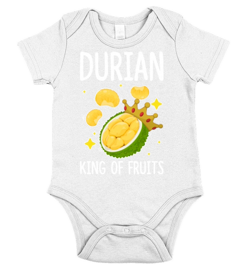 Durian King Of Fruits Funny Fruit Lover Design Short Sleeve Baby One-Piece