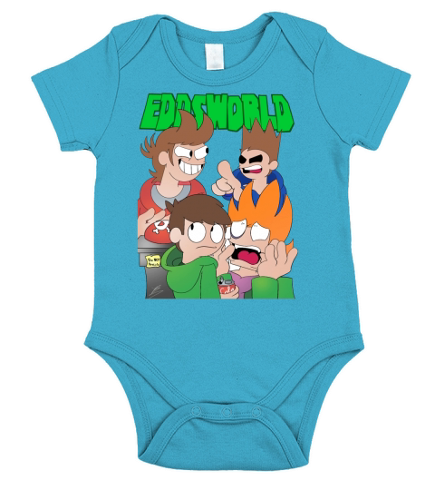 EDDSWORLD THE END EDD MATTTOM TORD DIDDLY DOO Short Sleeve Baby One-Piece