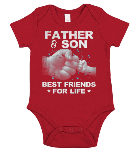 Father Son Best Friends for Life Fist Bump Matching Short Sleeve Baby One-Piece
